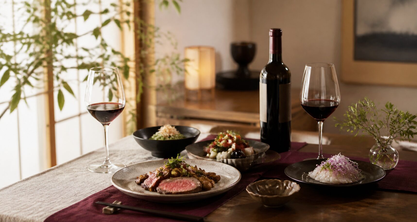 SHIKI table & wine メインビジュアル - 京都とワインのある食卓